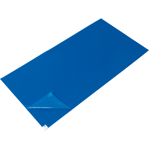 Peel-Away Cleanroom Mat Refills, 1.57 mils Thick, 3' W, 3-3/4' L x Blue Les Distributions ICE