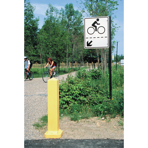 Bollards, Plastic, 33" H x 6" W, Yellow Les Distributions ICE