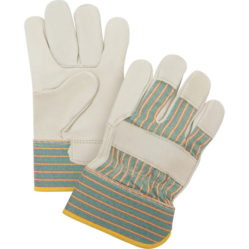 Gants pour ajusteur r&eacute;sistant &agrave; l'abrasion, Moyen, Paume en Cuir fleur de vache Les Distributions ICE