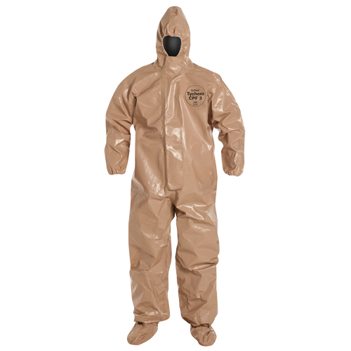 Combinaison de protection Tychem 5000 avec capuchon, Petit, Brun Les Distributions ICE