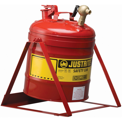 Laboratory Safety Can with Faucet, Type I, Steel, 5 US gal., Red, FM Approved Les Distributions ICE