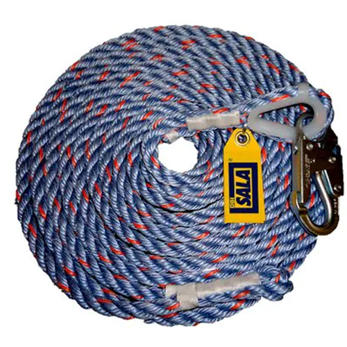 DBI-SALA&reg; Rope Lifeline with Snap Hook, Polyester/Polypropylene Les Distributions ICE