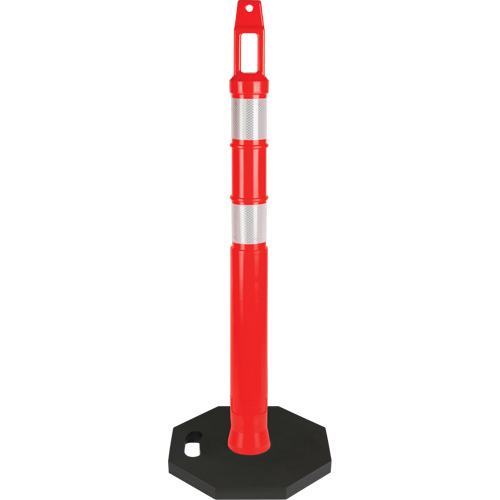 Poteau d&eacute;lin&eacute;ateur de premi&egrave;re qualit&eacute;, 42" h, Orange Les Distributions ICE