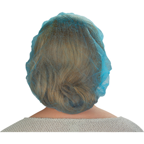 Bonnets bouffants non tiss&eacute;s, Polypropyl&egrave;ne, 21"/Grand, Bleu Les Distributions ICE
