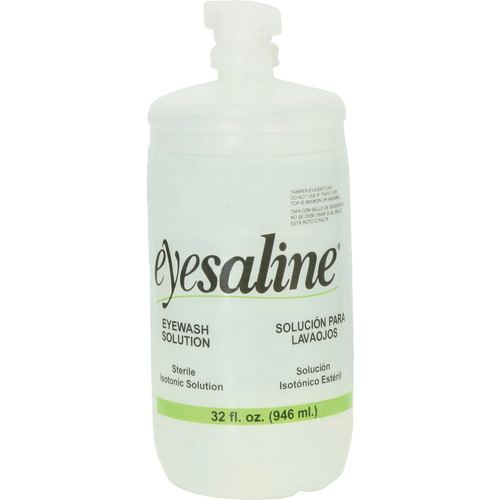 Saline Eyewash Bottles, Full Bottle, 32 oz. Les Distributions ICE