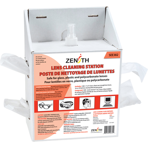 Poste de nettoyage jetables pour lentilles, Carton, 8" lo x 5" p x 12-1/2" h Les Distributions ICE