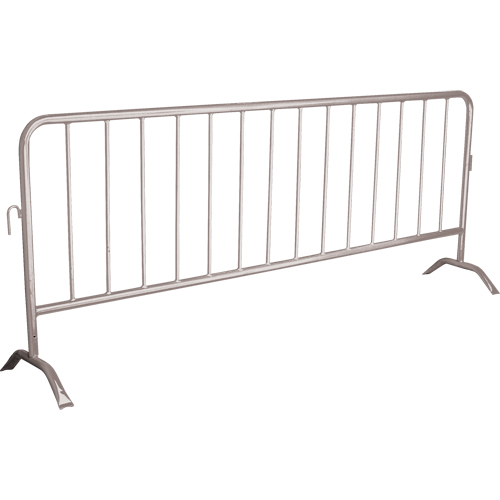 Portable Barrier, Interlocking, 102" L x 40" H, Silver Les Distributions ICE
