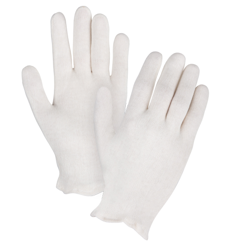 Mediumweight Inspection Gloves, Poly/Cotton, Hemmed Cuff, Men's Les Distributions ICE
