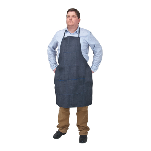 Apron, Cotton, 38" L x 28" W, Blue Les Distributions ICE