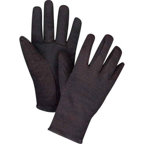 Gants de jersey, Grand, Brun, Molleton rouge, &agrave; enfiler Les Distributions ICE