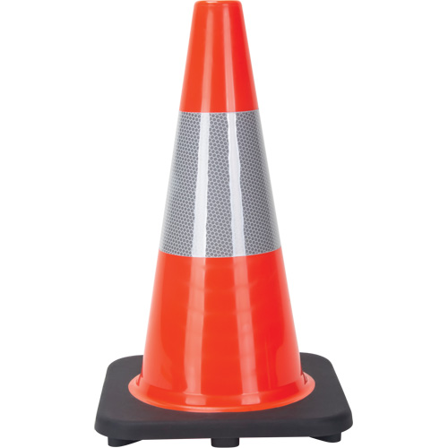 Traffic Cone, 18", Orange, 6" Reflective Collar(s) Les Distributions ICE