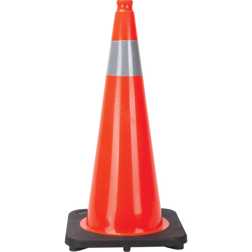 Traffic Cone, 28", Orange, 4" Reflective Collar(s) Les Distributions ICE