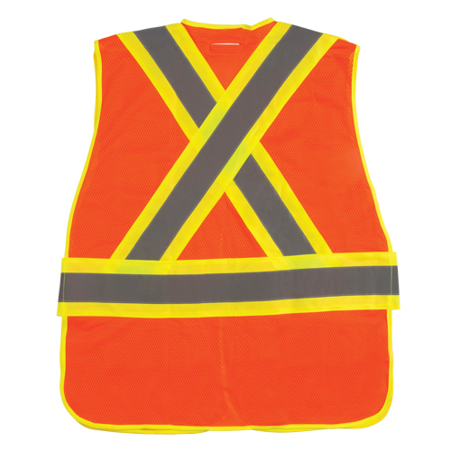 CSA Compliant High Visibility Surveyor Vest, High Visibility Orange, Medium, Polyester Les Distributions ICE