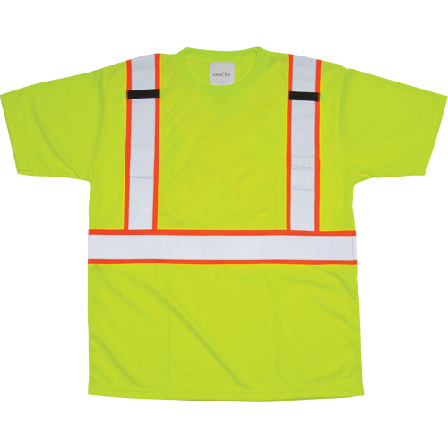 T-shirt conforme &agrave; la CSA, Polyester, Grand, Jaune lime haute visibilit&eacute; Les Distributions ICE