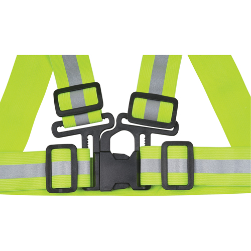 Standard-Duty Safety Harness, High Visibility Lime-Yellow, Silver Reflective Colour, Medium Les Distributions ICE