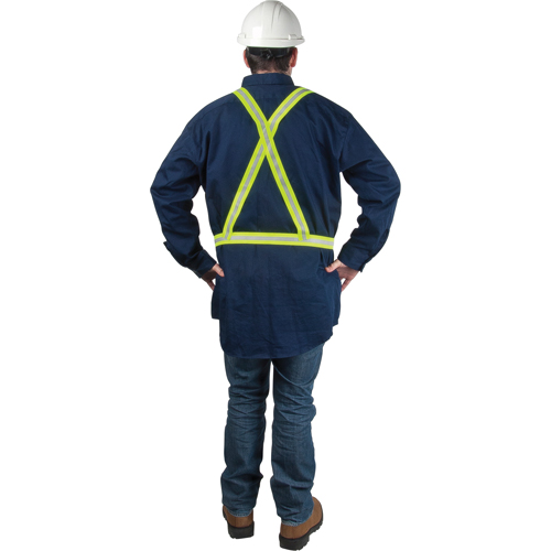 Standard-Duty Safety Harness, High Visibility Lime-Yellow, Silver Reflective Colour, Medium Les Distributions ICE