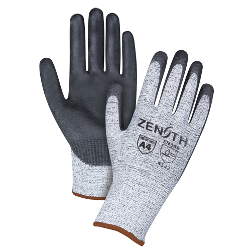 Gants &eacute;lastiques sans coutures r&eacute;sistants &agrave; la coupe, Taille Grand/9, Calibre 13, Rev&ecirc;tement Polyur&eacute;thane, Enveloppe en PEHP, ANSI/ISEA 105 niveau 4/EN 388 niveau 5 Les Distributions ICE