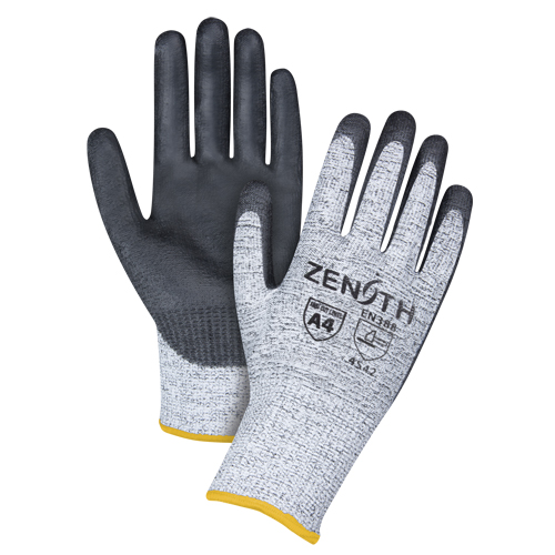 Gants &eacute;lastiques sans coutures r&eacute;sistants &agrave; la coupe, Taille 2T-Grand/11, Calibre 13, Rev&ecirc;tement Polyur&eacute;thane, Enveloppe en PEHP, ANSI/ISEA 105 niveau 4/EN 388 niveau 5 Les Distributions ICE