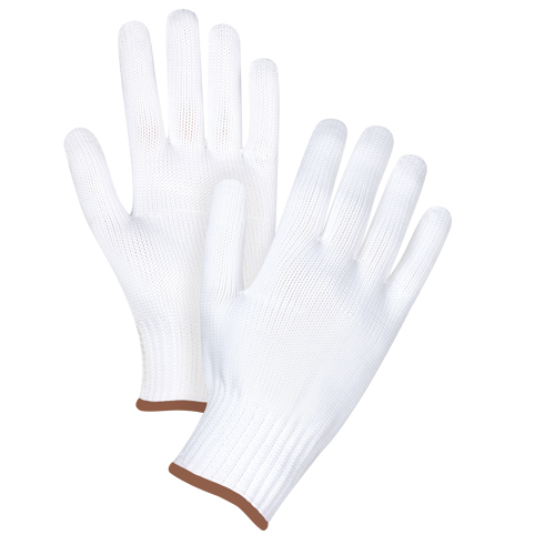 Seamless String Knit Gloves, Polyester, 10 Gauge, Large Les Distributions ICE