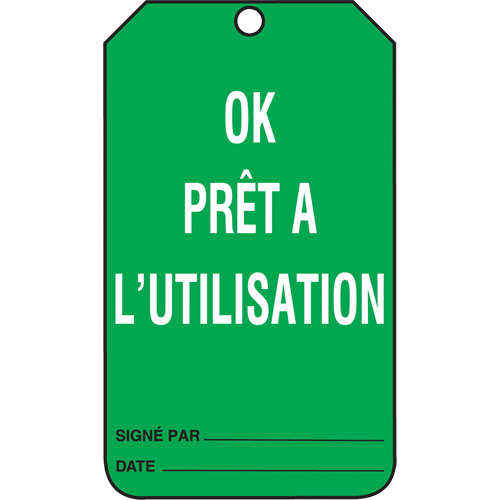 Inspection Tags, Cardstock, 3-3/8" W x 5-7/8" H, French Les Distributions ICE