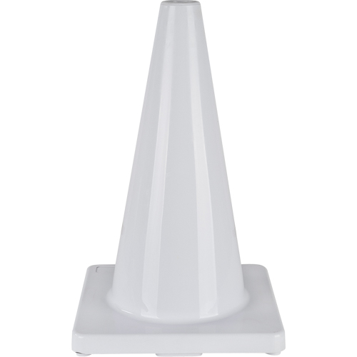 Coloured Traffic Cone, 18", White Les Distributions ICE