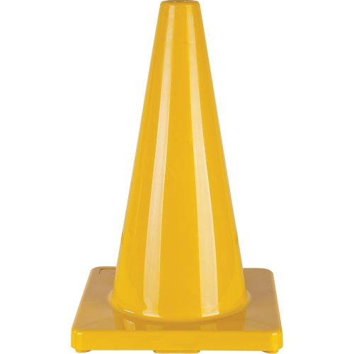 Coloured Traffic Cone, 18", Yellow Les Distributions ICE