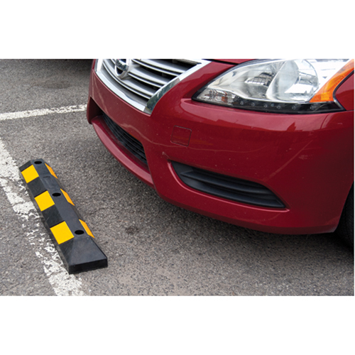 Parking Curb, Rubber, 3' L, Black/Yellow Les Distributions ICE
