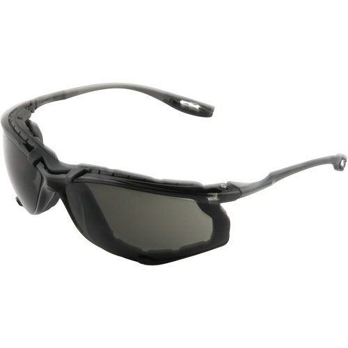 Lunettes de s&eacute;curit&eacute; avec joint en mousse Virtua, Lentille Grise/fum&eacute;e, Antibu&eacute;e, ANSI Z87+/R&eacute;pond ou surpasse la norme CSA Z94.3 Les Distributions ICE