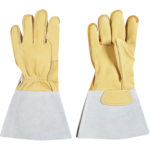 Gants pour monteur de lignes, Grand, Paume en Cuir fleur de vache, Doublure en Coton Les Distributions ICE
