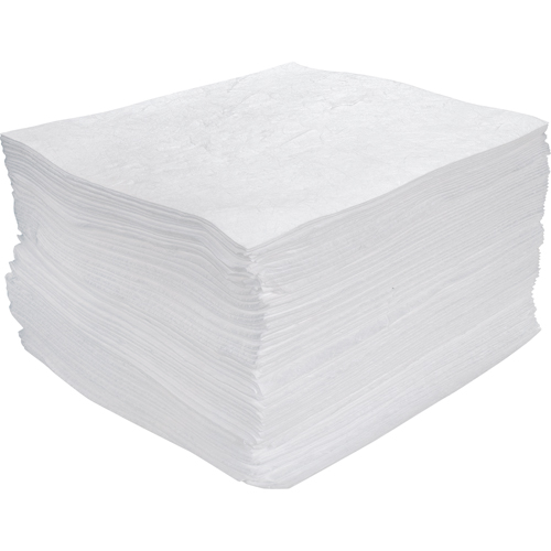 Premium Meltblown Sorbent Pads, Oil Only, 15" x 17", 30 gal. Absorbancy Les Distributions ICE
