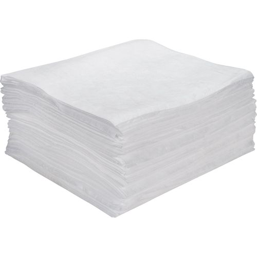 Premium Meltblown Sorbent Pads, Oil Only, 15" x 18", 15 gal. Absorbancy Les Distributions ICE