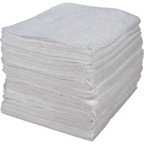 Premium Bonded Sorbent Pads, Oil Only, 15" x 17", 30 gal. Absorbancy Les Distributions ICE
