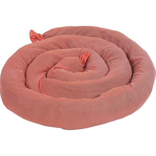 Remblais tubulaires absorbants, Mati&egrave;res dangereuses, Absorption 50 gal., 3" la x 8' lo, Pqt de 15 Les Distributions ICE