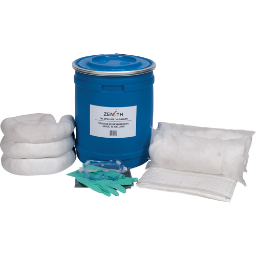 Trousse de lutte contre les d&eacute;versements de premi&egrave;re qualit&eacute; pour camion, Huile seulement, Baril, Absorbance de 10 gal. US Les Distributions ICE