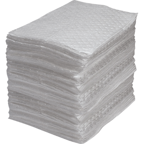 Industrial-Grade Fine Fibre Sorbent Pads, Oil Only, 15" x 17", 40 gal. Absorbancy Les Distributions ICE