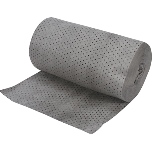 Rouleaux absorbants en fibres fines de calibre industriel, Lourd, 150' lo x 30" la, Absorption 70 gal. Les Distributions ICE