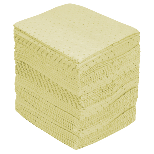 Feuilles absorbantes en fibres fines de calibre industriel, Mati&egrave;res dangereuses, 15" x 17", 40 gal. d'absorption Les Distributions ICE