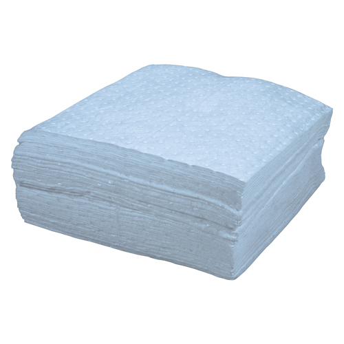 Feuilles absorbantes bleues li&eacute;es de premi&egrave;re qualit&eacute;, Huile seulement, 15" x 17", 8 gal. d'absorption Les Distributions ICE