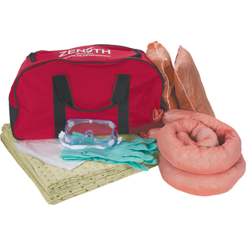Trousse de lutte contre les d&eacute;versements pour v&eacute;hicules, Mati&egrave;res dangereuses, Sac, Absorbance de 10 gal. US Les Distributions ICE