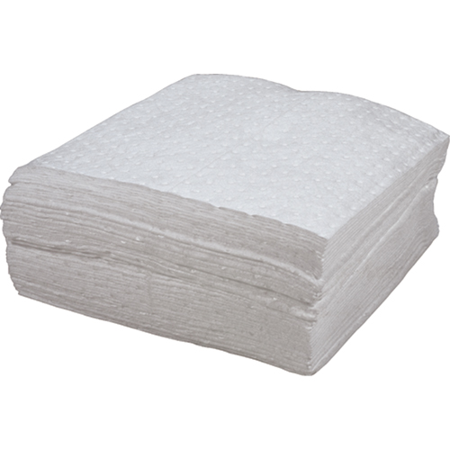 Premium Bonded Sorbent Pads, Oil Only, 15" x 18", 30 gal. Absorbancy Les Distributions ICE