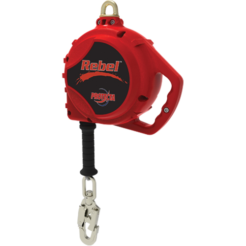 Cordage de s&eacute;curit&eacute; autor&eacute;tractable Rebel, 20', Acier galvanis&eacute;, Pivotant Les Distributions ICE