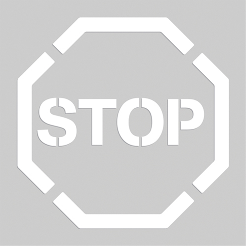 Pochoirs de marquage du sol - Stop, Pictogramme, 20" x 20" Les Distributions ICE