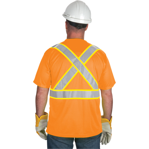 T-shirt conforme &agrave; la CSA, Polyester, Moyen, Orange Les Distributions ICE