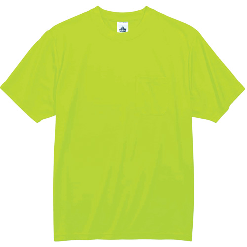 GloWear 8089 Non-Certified T-Shirt, Polyester, Small, High Visibility Lime-Yellow Les Distributions ICE