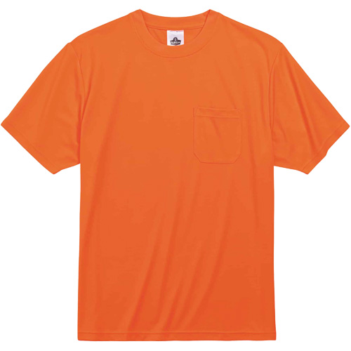 GloWear 8089 Non-Certified T-Shirt, Polyester, Small, High Visibility Orange Les Distributions ICE