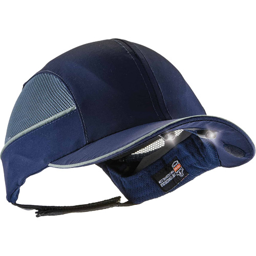 Skullerz&reg; 8960 Long Brim Bump Cap with LED Lighting, Navy Blue Les Distributions ICE