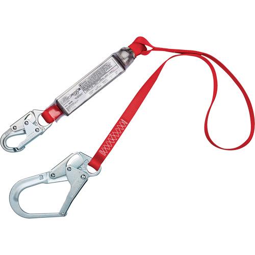 Cordon amortisseur de chute, 4', Point d'ancrage &agrave; Crochet mousqueton, Crochet d'armature aux jambes, Polyester Les Distributions ICE