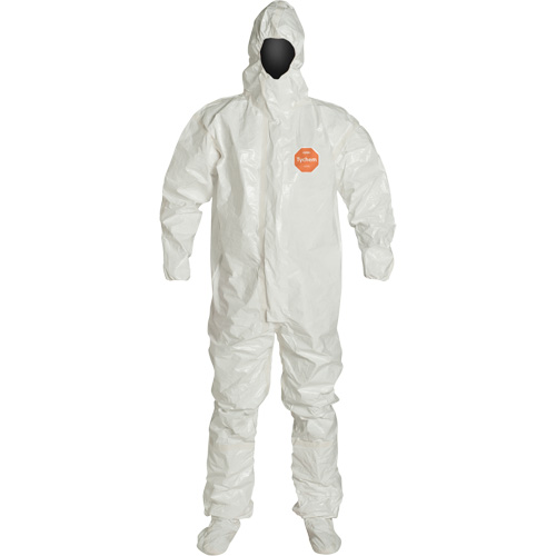 Combinaison &agrave; capuchon, Tychem 4000, Moyen, Blanc Les Distributions ICE