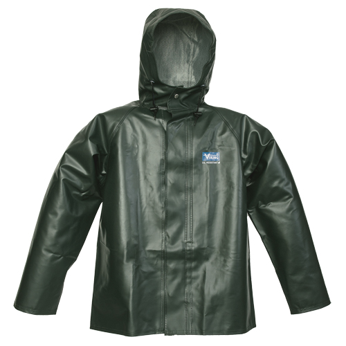 Manteau de pluie Journeyman r&eacute;sistant aux produits chimiques, Moyen, Vert, Polyester/PVC Les Distributions ICE