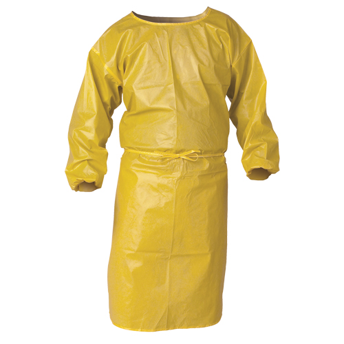 Blouse de protection contre la vaporisation de produits chimiques A70 KLEENGUARD, Polypropyl&egrave;ne, Jaune, 34" la x 44" lo Les Distributions ICE